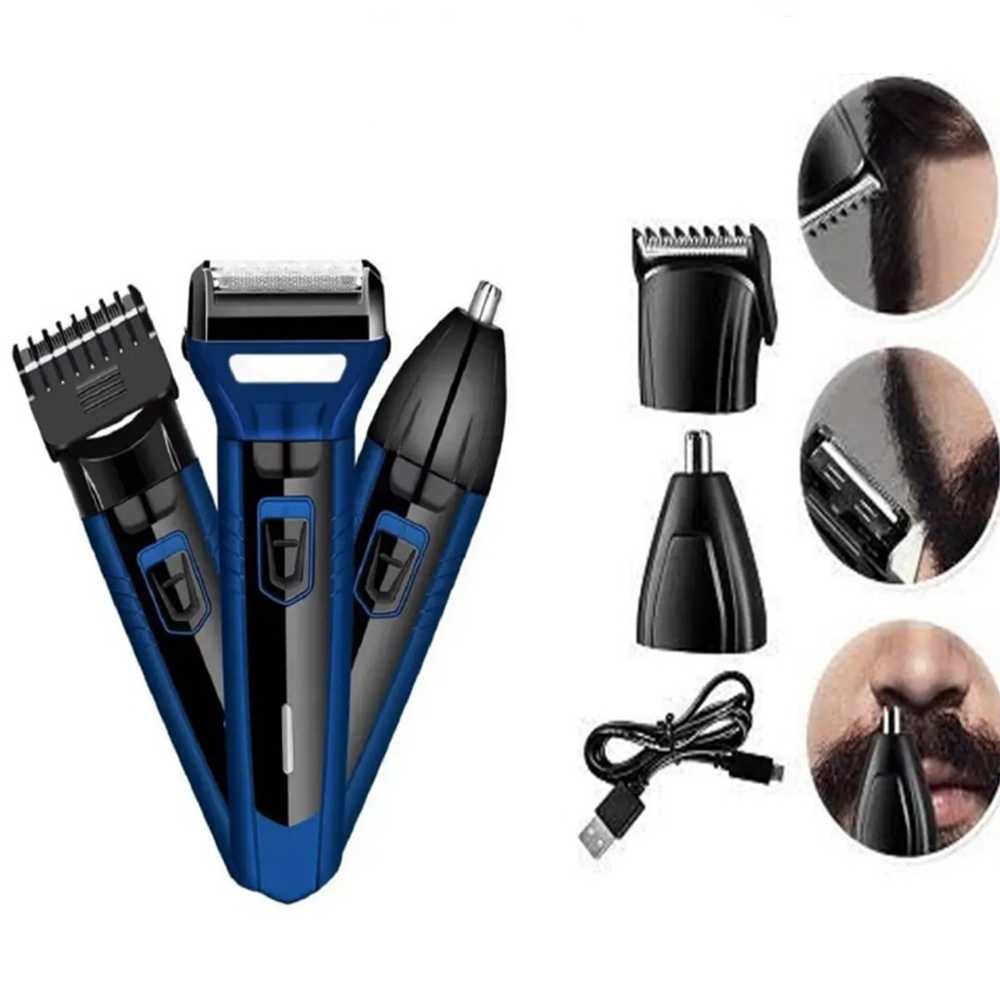 3 in 1 Professional Rechargeable Hair Clipper Trimmer & Shaver
